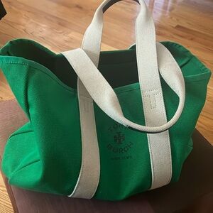 Large Tory Burch Green tote! Brand New and great color. Serious inquiries only